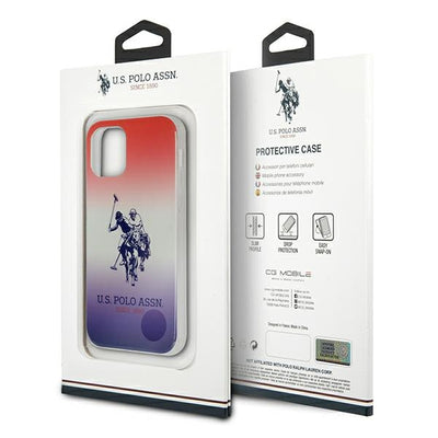 US Polo Assn. Gradient Pattern Collection iPhone 12 mini Case - Red and Blue — U.S. Polo Assn.