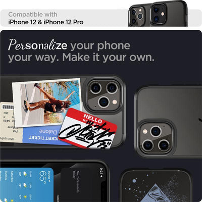 Spigen Ultra Hybrid Case for iPhone 12 / iPhone 12 Pro - Matte Black