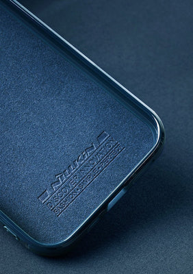 Nillkin Aoge Leather Case Flexible Armored Genuine Leather Case with Pocket for iPhone 12 Mini Black