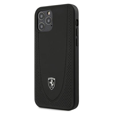 Ferrari FEOGOHCP12MBK iPhone 12/12 Pro 6.1&quot; black/black hardcase Off Track Perforated