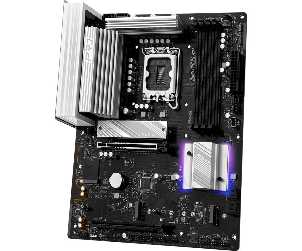 Mainboard ASROCK Memory DDR5 Memory slots 4 1xPCI-Express 4.0 16x 1xPCI-Express 5.0 16x 1xM.2 1xHDMI 1xDisplayPort 1xAudio-In 1xAudio-Out 1xMicrophone 2xUSB 2.0 6xUSB 3.2 1xUSB-C 1xRJ45 B860PRORSWIFI