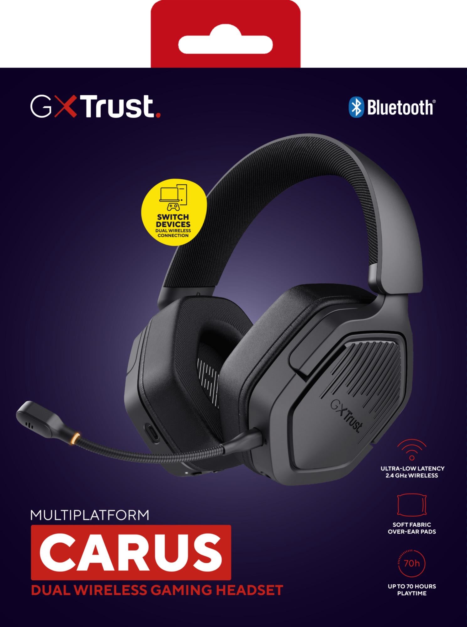 HEADSET GXT493 CARUS/BLACK 25491 TRUST