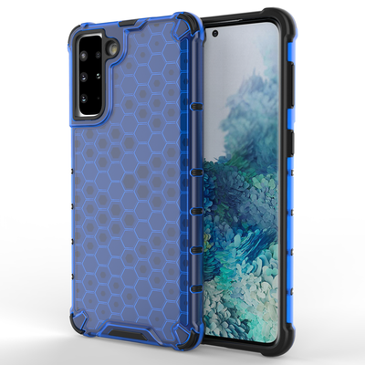 Honeycomb Case armor cover with TPU Bumper for Samsung Galaxy S21+ 5G (S21 Plus 5G) blue — Hurtel