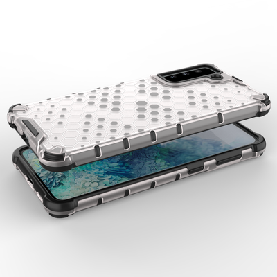 Honeycomb Case armor cover with TPU Bumper for Samsung Galaxy S21+ 5G (S21 Plus 5G) blue — Hurtel