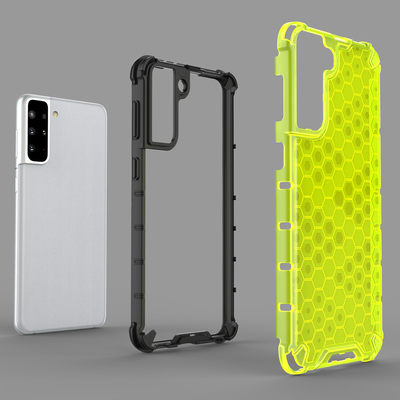 Honeycomb Case armor cover with TPU Bumper for Samsung Galaxy S21+ 5G (S21 Plus 5G) blue — Hurtel