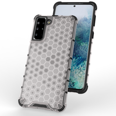 Honeycomb Case armor cover with TPU Bumper for Samsung Galaxy S21+ 5G (S21 Plus 5G) blue — Hurtel