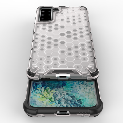 Honeycomb Case armor cover with TPU Bumper for Samsung Galaxy S21+ 5G (S21 Plus 5G) blue — Hurtel