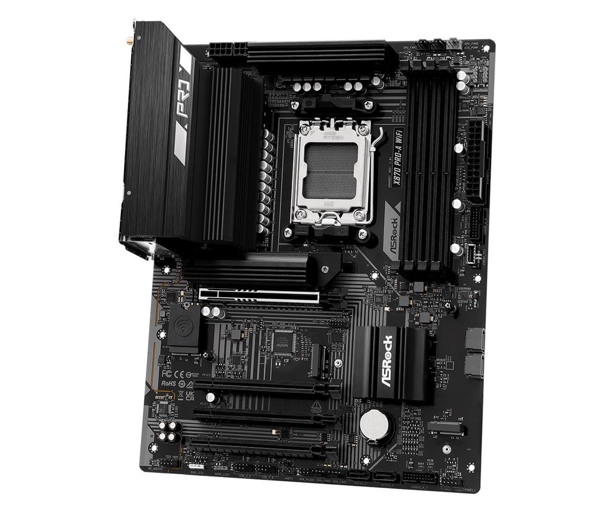 Mainboard ASROCK AMD X870 SAM5 ATX Memory DDR5 Memory slots 4 X870PRO-AWIFI