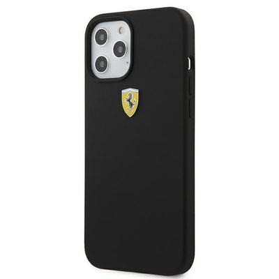 Ferrari FESSIHCP12LBK iPhone 12 Pro Max 6.7&quot; black/black hardcase On Track Silicone