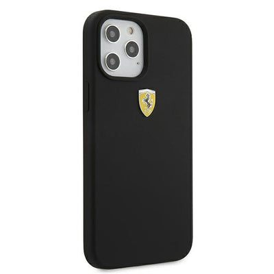 Ferrari FESSIHCP12LBK iPhone 12 Pro Max 6.7&quot; black/black hardcase On Track Silicone