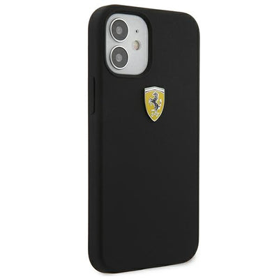 Ferrari FESSIHCP12SBK iPhone 12 mini 5.4&quot; black/black hardcase On Track Silicone