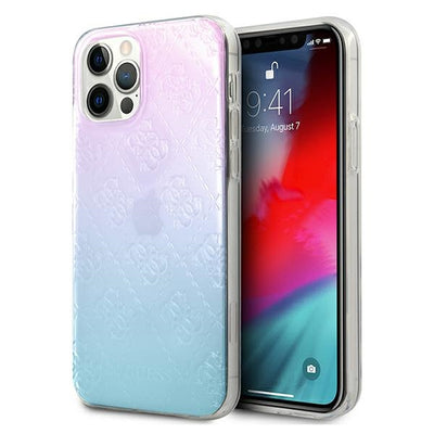 Guess 4G 3D Pattern Collection Case for iPhone 12 Pro Max - Blue and Pink