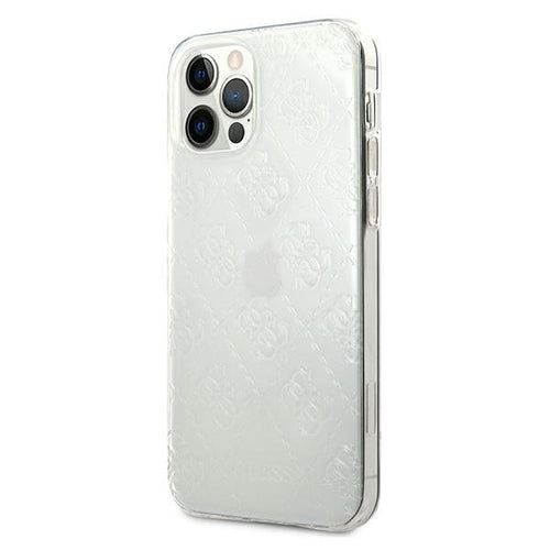 Guess GUHCP12M3D4GTR iPhone 12/12 Pro 6.1" transparent hardcase 4G 3D Pattern Collection