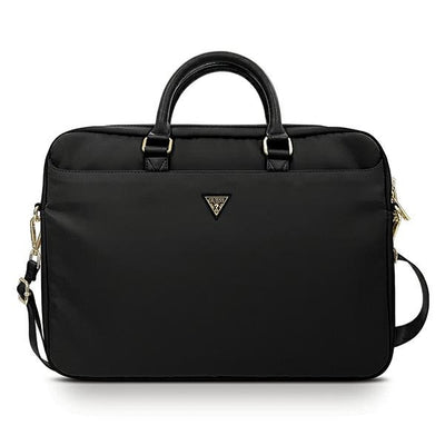 Guess Nylon Triangle Logo bag for a 16" laptop - black