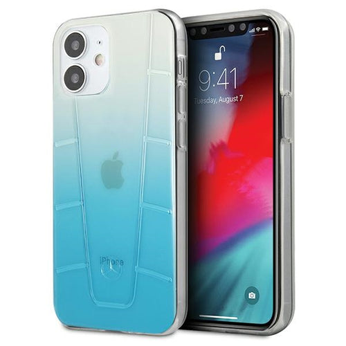 Mercedes Transparent Line Case for iPhone 12 mini - Blue