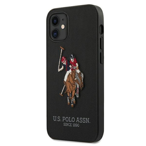 US Polo USHCP12SPUGFLBK iPhone 12 mini 5,4" czarny/black Polo Embroidery Collection — U.S. Polo Assn.