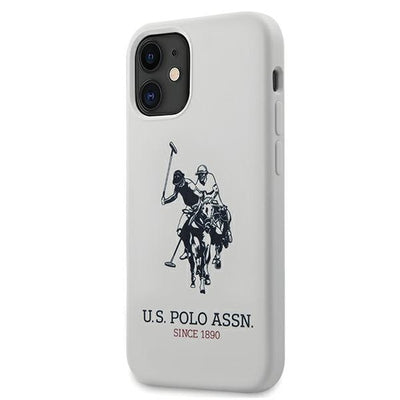 US Polo USHCP12SSLHRWH iPhone 12 mini 5,4" biały/white Silicone Collection — U.S. Polo Assn.