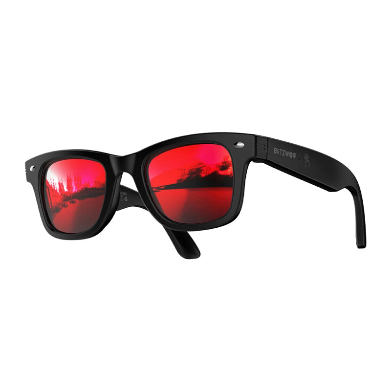 BlitzWolf BW-AG1 AI Smart Glasses with Red Lenses - Image 1