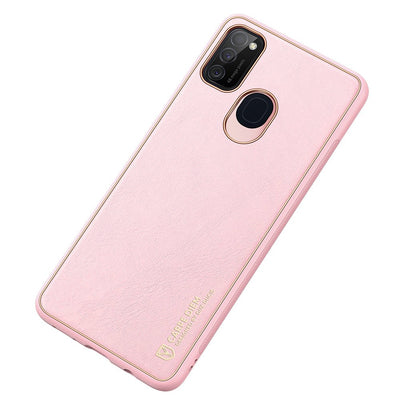 Dux Ducis Yolo elegant case made of soft TPU and PU leather for Samsung Galaxy M30s pink
