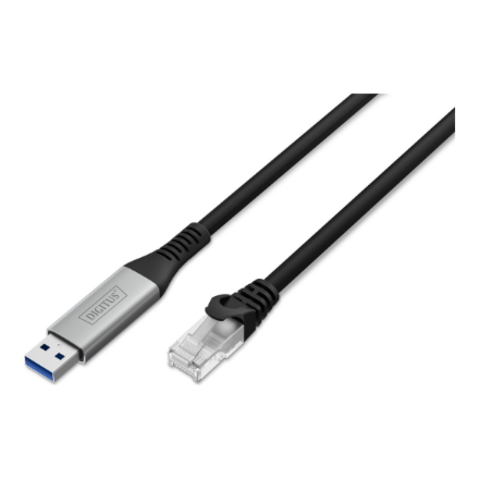 Digitus | USB-A - RJ45 Ethernet cable, 1Gbit/s, 3m | AK-300600-030-S | USB-A to RJ45