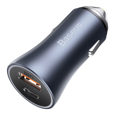Baseus Golden Contactor Pro fast car charger USB Type C / USB 40 W Power Delivery 3.0 Quick Charge 4 + SCP FCP AFC gray (CCJD