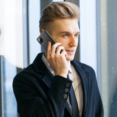 Dux Ducis Fino case covered with nylon material for Samsung Galaxy A42 5G black