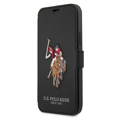 US Polo USFLBKP12MPUGFLBK iPhone 12/12 Pro 6,1" czarny/black book Polo Embroidery Collection — U.S. Polo Assn.