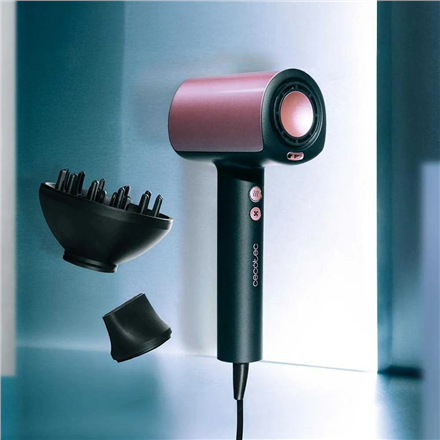 Cecotec Hair dryer | DryGlam Nano Plasma | 1600 W | Number of temperature settings 3 | Ionic function | Black/Rose Gold 