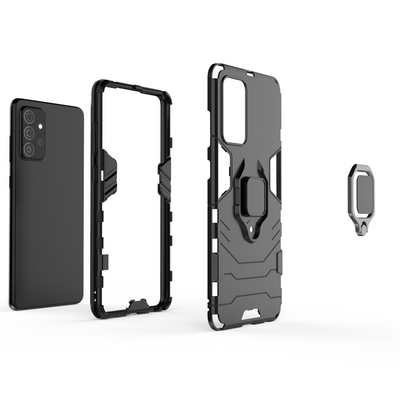 Ring Armor Case Kickstand Tough Rugged Cover for Samsung Galaxy A72 4G black — Hurtel