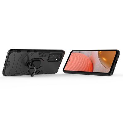 Ring Armor Case Kickstand Tough Rugged Cover for Samsung Galaxy A72 4G black — Hurtel