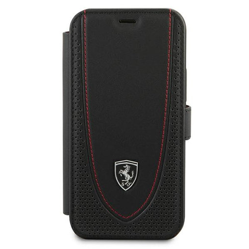 Ferrari FEOGOFLBKP12SBK iPhone 12 mini 5.4" black/black book Off Track Perforated