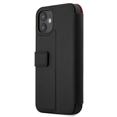Ferrari FEOGOFLBKP12SBK iPhone 12 mini 5.4" black/black book Off Track Perforated