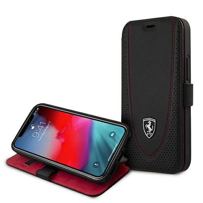 Ferrari FEOGOFLBKP12SBK iPhone 12 mini 5.4" black/black book Off Track Perforated
