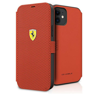 Ferrari FESPEFLBKP12SRE iPhone 12 mini 5.4&quot; red/red book On Track Perforated