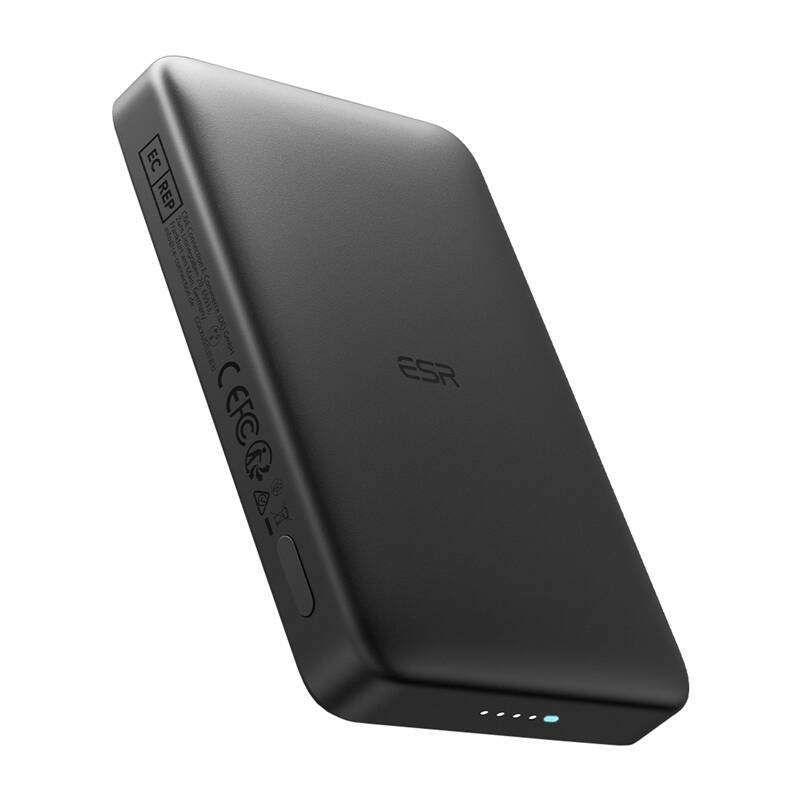 ESR Qi2 MagSlim 10000 mAh magnetic powerbank (black) - Image 1