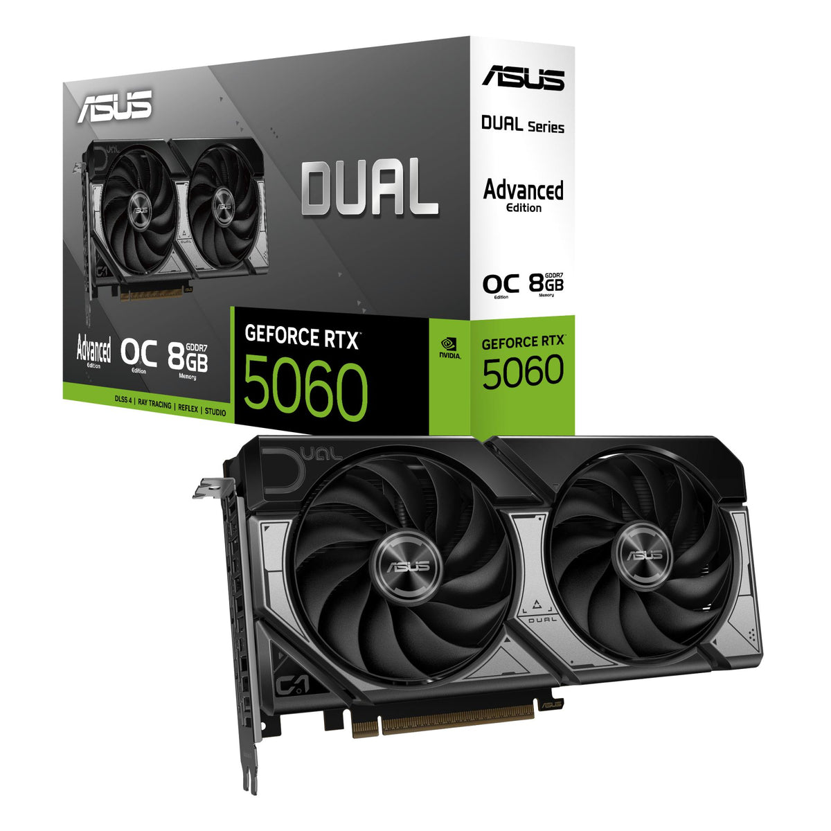 Graphics Card ASUS NVIDIA GeForce RTX 5060 8 GB GDDR7 128 bit PCI Express 5.0 Active DUAL-RTX5060-O8G-A