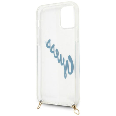 Guess GUHCP12LCRTVSBL iPhone 12 Pro Max 6.7" blue/blue hardcase Script Vintage