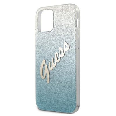 Guess GUHCP12MPCUGLSBL iPhone 12/12 Pro 6.1" blue/blue hardcase Glitter Gradient Script