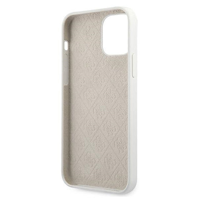 Guess GUHCP12SLSLMGWH iPhone 12 mini 5.4" white/white hardcase Metal Logo Script