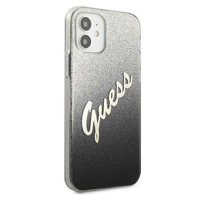 Guess GUHCP12SPCUGLSBK iPhone 12 mini 5.4" black/black hardcase Glitter Gradient Script