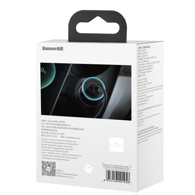 Baseus Golden Contactor Pro car charger USB-C / USB-A 40W PD QC 4+ SCP FCP AFC + cable - gray