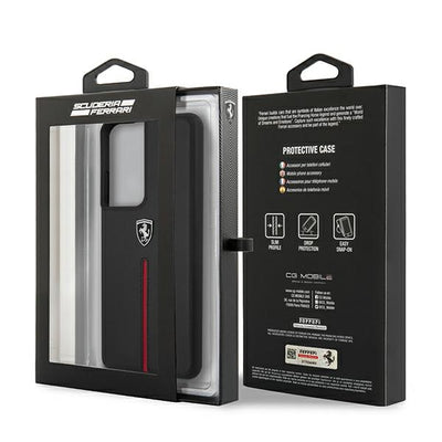 Ferrari FEOSIHCS21LBK S21 Ultra G998 black/black hardcase Off Track Leather Nylon Stripe