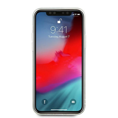 Guess GUHCP12LGLVSSI iPhone 12 Pro Max 6.7" silver/silver hardcase Glitter Vintage Script