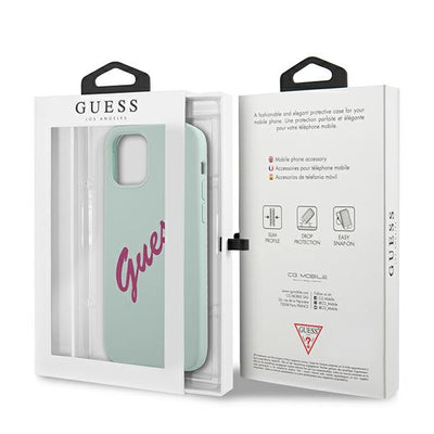 Guess GUHCP12MLSVSBF iPhone 12/12 Pro 6.1" blue fuchsia/blue fuschia hardcase Silicone Vintage