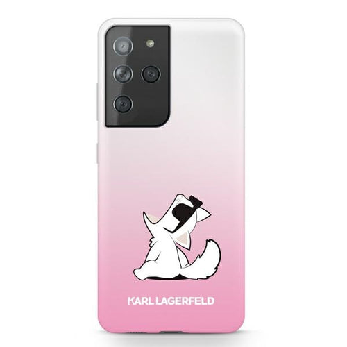 Karl Lagerfeld Choupette Fun Case for Samsung Galaxy S21 Ultra - Pink