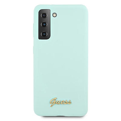 Guess GUHCS21MLSLMGLB S21+ G996 blue/blue hardcase Silicone Script Metal Logo