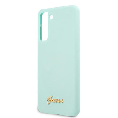 Guess GUHCS21MLSLMGLB S21+ G996 blue/blue hardcase Silicone Script Metal Logo