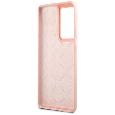 Guess GUHCS21LLSVSPI S21 Ultra G998 pink/pink hardcase Script Vintage