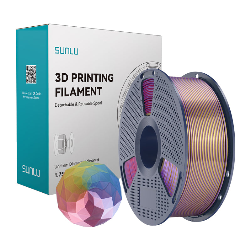 Sunlu PLA+ Silk Forth-Color Filament (blue-purple-red-gold) - Image 1