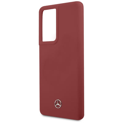 Mercedes Silicone Line Case for Samsung Galaxy S21 Ultra - Red